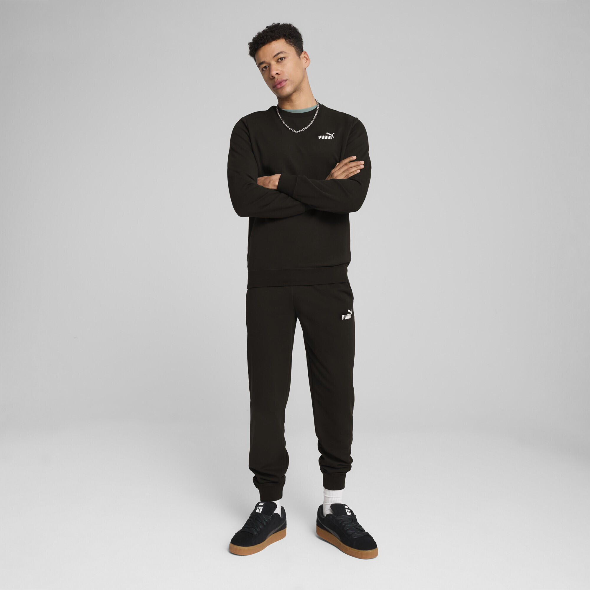 Pull ras du cou à petit logo N° 1 Essentials Homme PUMA Black 6/7
