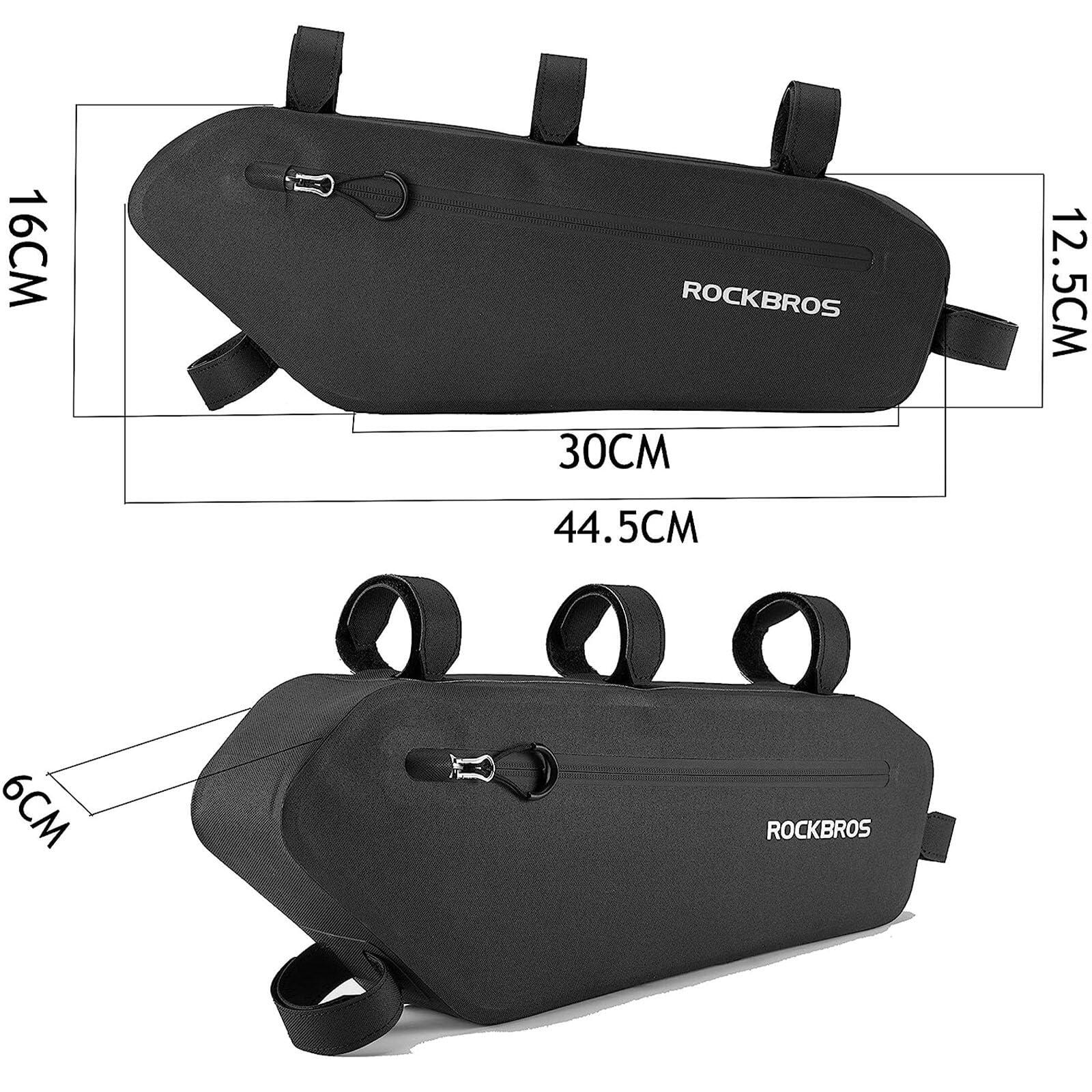 ROCKBROS Waterdichte Fiets Frame Tas Fiets Voor Bovenbuis Fietstassen 4L Zwart 2/5
