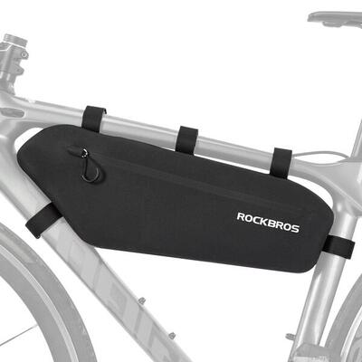 Rockbros waterdichte fiets frame tas fiets voor bovenbuis fietstassen 4l zwart