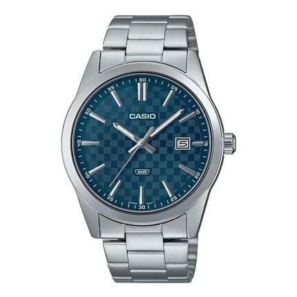 Montre Homme Casio DATE CARBON LOOK DIAL - PETROL BLUE