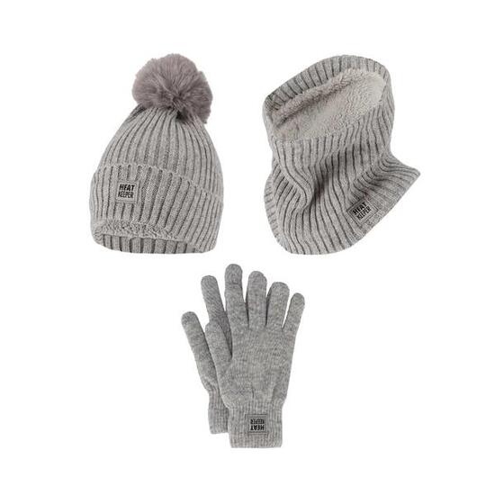 Thermoset donna - Guanti/Cappello/Scaldacollo - Grigio - Taglia unica