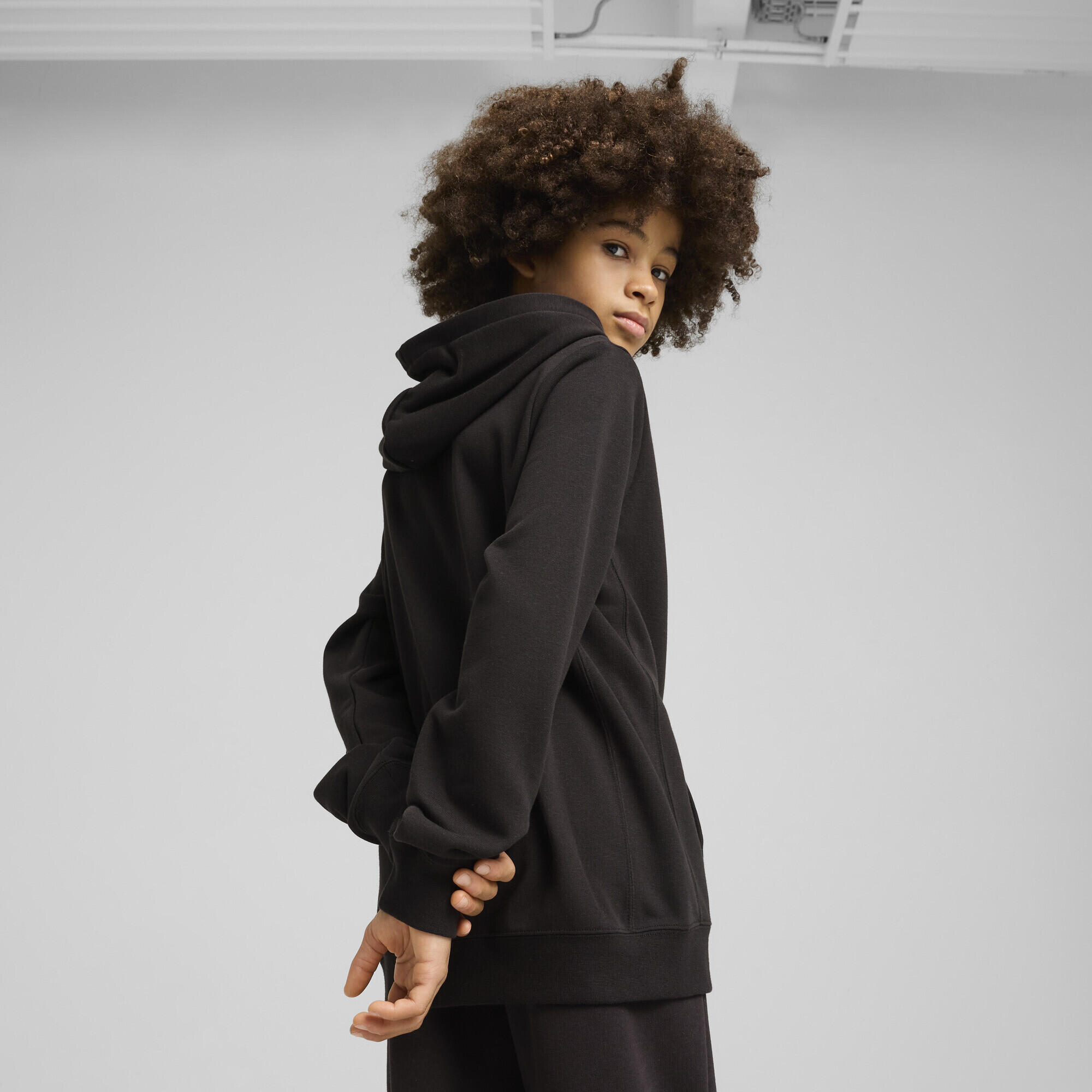 Felpa con cappuccio PUMA Class per ragazzi PUMA Black 3/7
