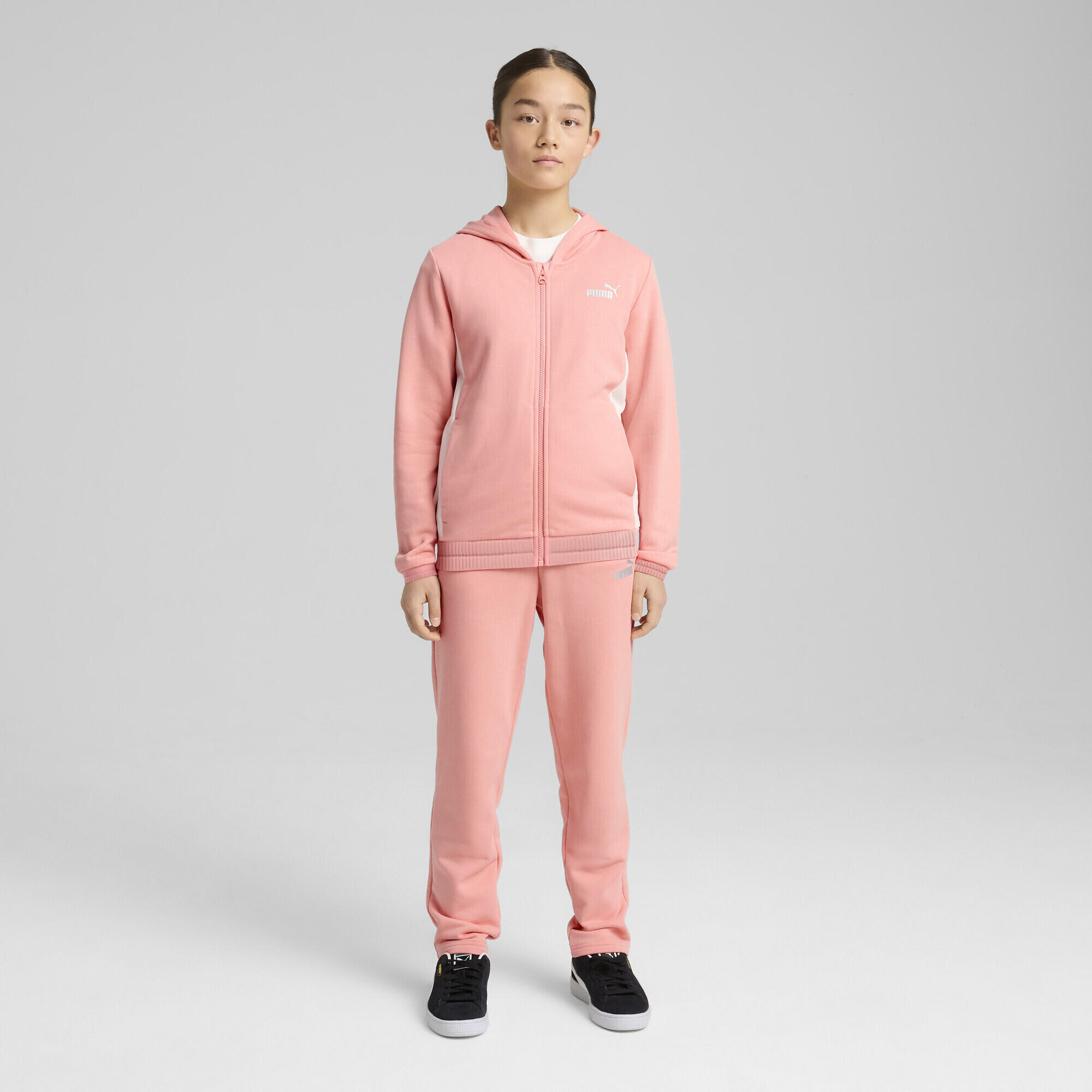 Metallic joggingpak met capuchon voor jongeren PUMA Pink Fruit 2/6