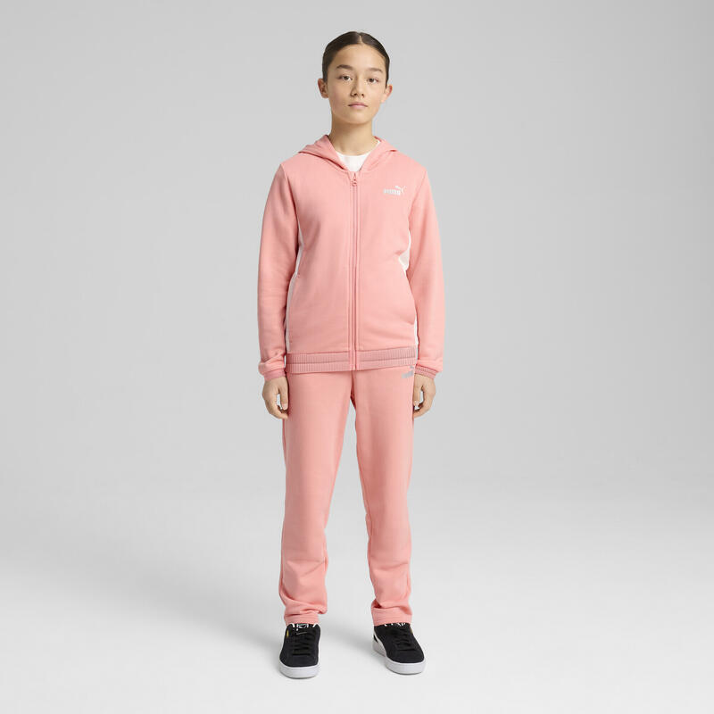 Dětský běžecký joggingový komplet s kapucí PUMA Pink Fruit