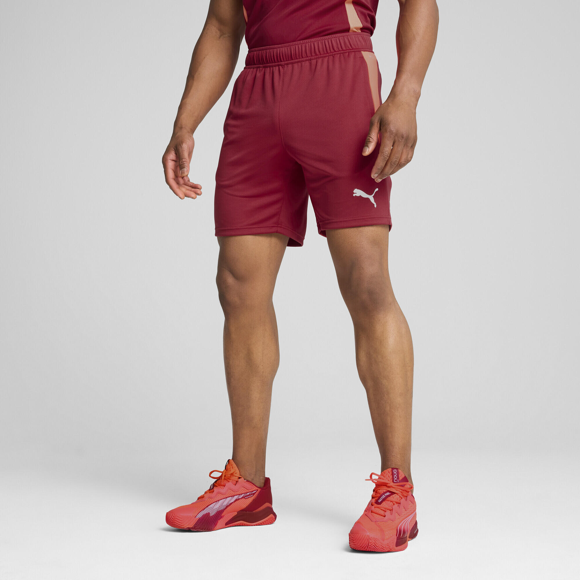 INDIVIDUAL padeltrainingsshort voor heren PUMA Dark Crimson White Glowing Red 2/7