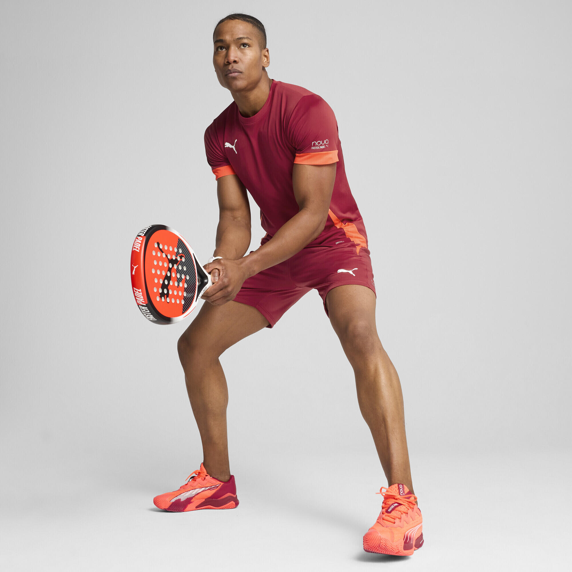 INDIVIDUAL padeltrainingsshort voor heren PUMA Dark Crimson White Glowing Red 4/7