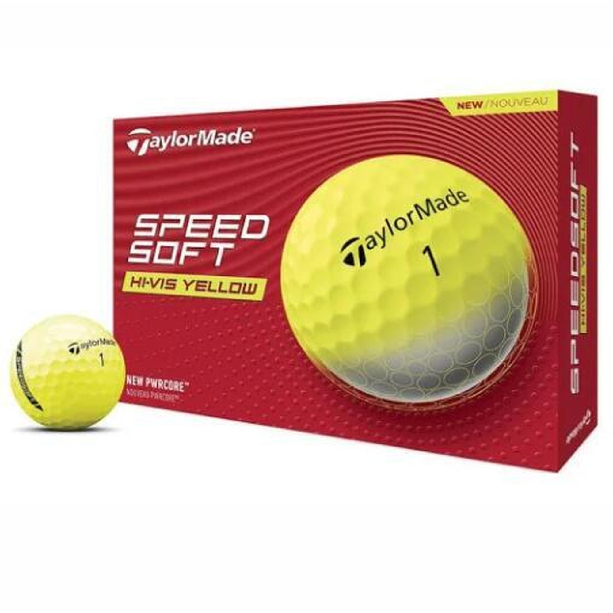 TaylorMade Speed Soft, balles de golf unisexe, jaune