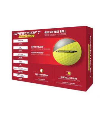 TaylorMade Speed Soft, palline da golf unisex, giallo 3/3