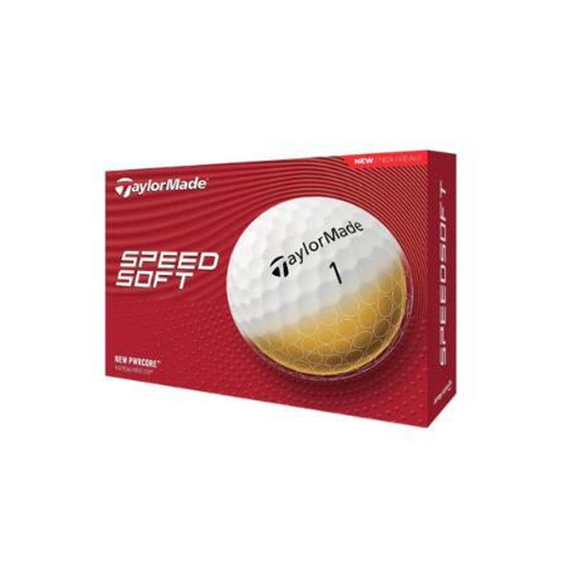 TaylorMade Speed Soft, balles de golf unisexes, blanches
