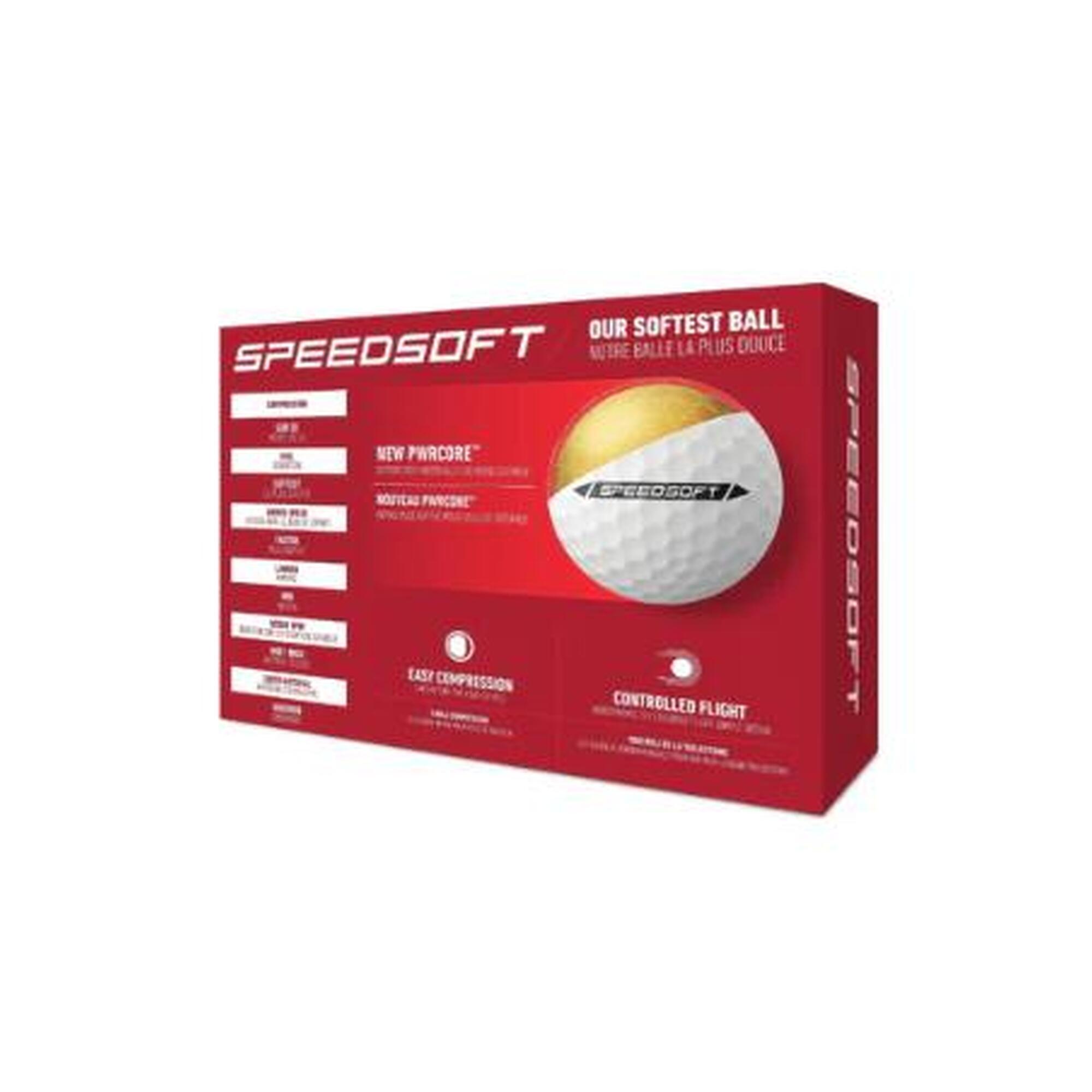 TaylorMade Speed Soft, balles de golf unisexes, blanches