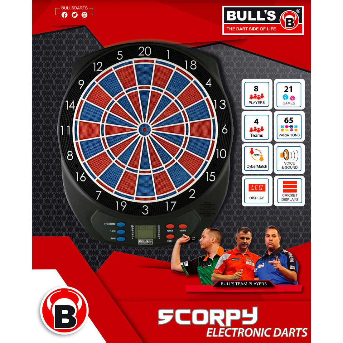 BULL'S Scorpy Elektronik Dartboard 2/2
