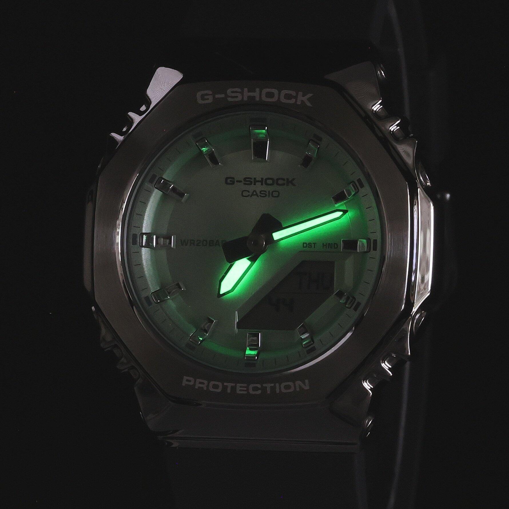 Casio Analoog En Digitaal  Horloge Grijs/Groen GM-S2110-3AER 2/6