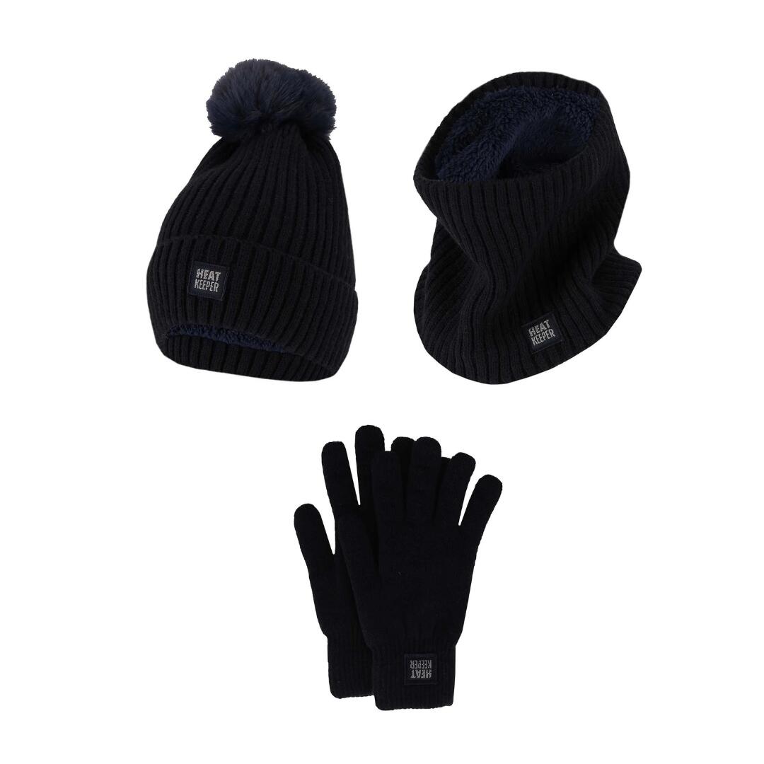 Heat Keeper - Thermoset Dames - Gants/chapeau/tour De Cou - Marine - Taille Unique - Bonnet - Bleu - Decathlon
