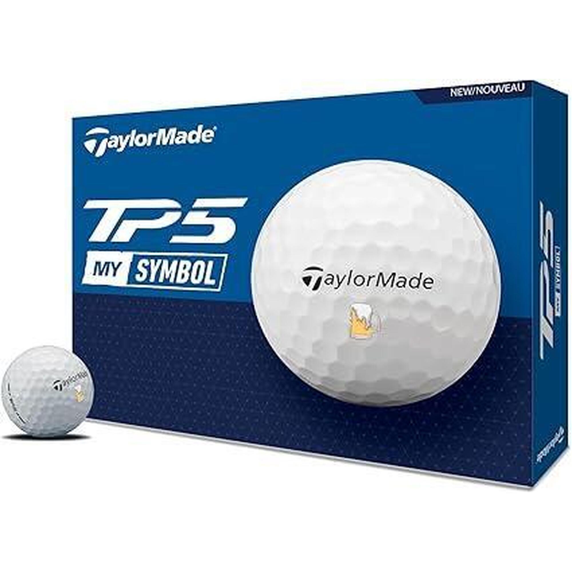 Taylormade - Balles De Golf Taylor Made Tp5 Mysymbol, Pattern - Balle De Golf - Blanc - No Size - Decathlon
