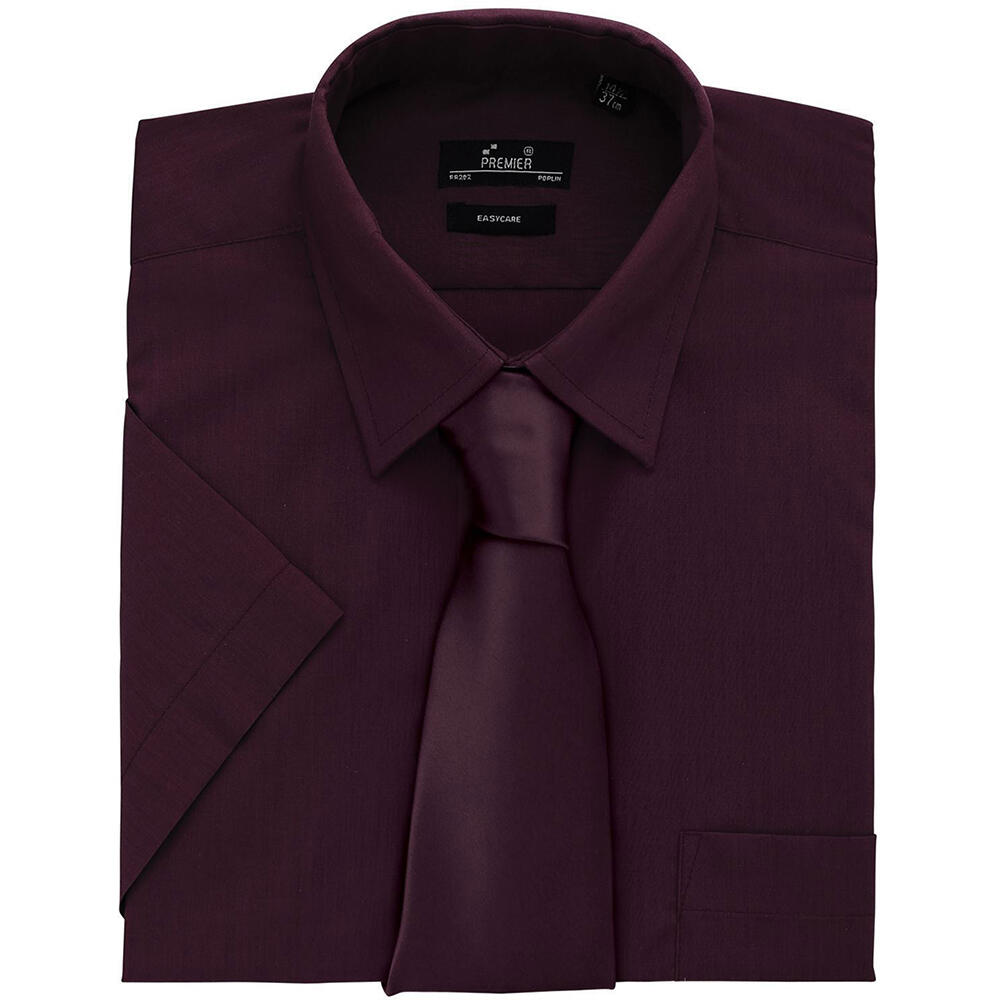 Camicia Manica Corta Da Lavoro Uomo Premier Melanzana 2/3
