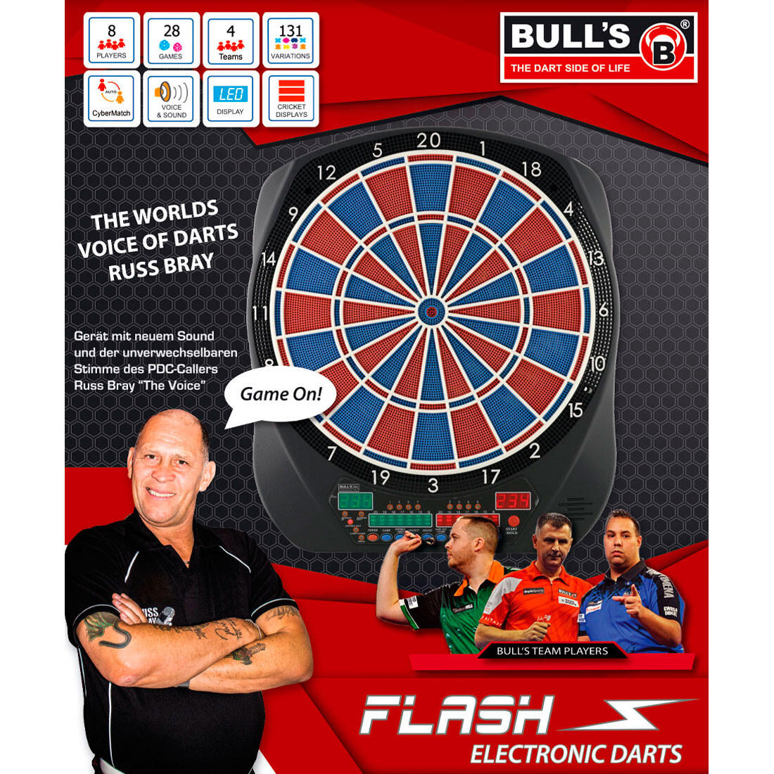 BULL'S Flash RB Sound Elektronik Dartboard 2/2