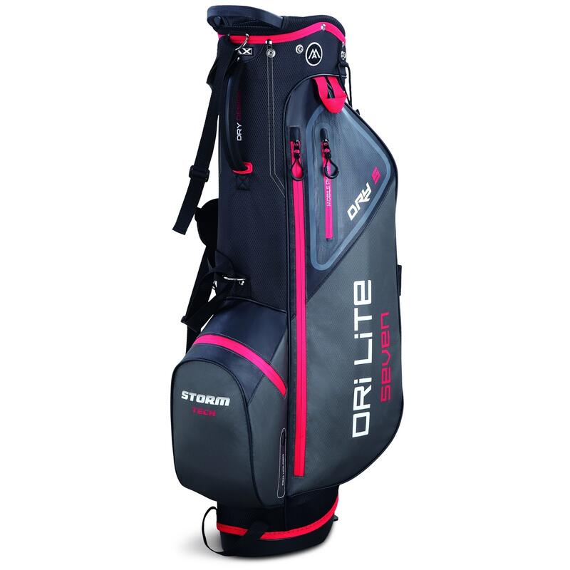 Dri Lite Seven - Sac de golf imperméable - Sac trépied - Noir Rouge