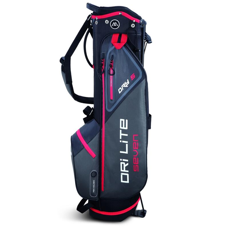 Dri Lite Seven - Sac de golf imperméable - Sac trépied - Noir Rouge