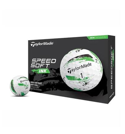 Taylormade SpeedSoft Ink Bolas de Golf, Rosa