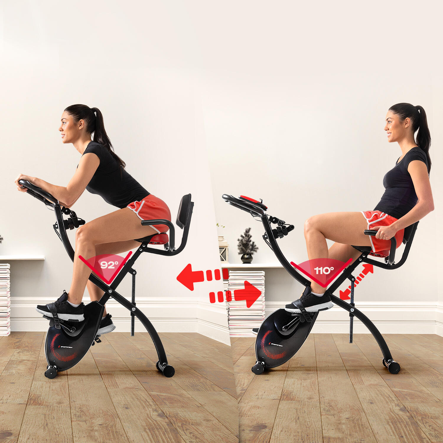 Sportstech Heimtrainer X150 | 2in1 Liegerad | Klappdesign 5/8