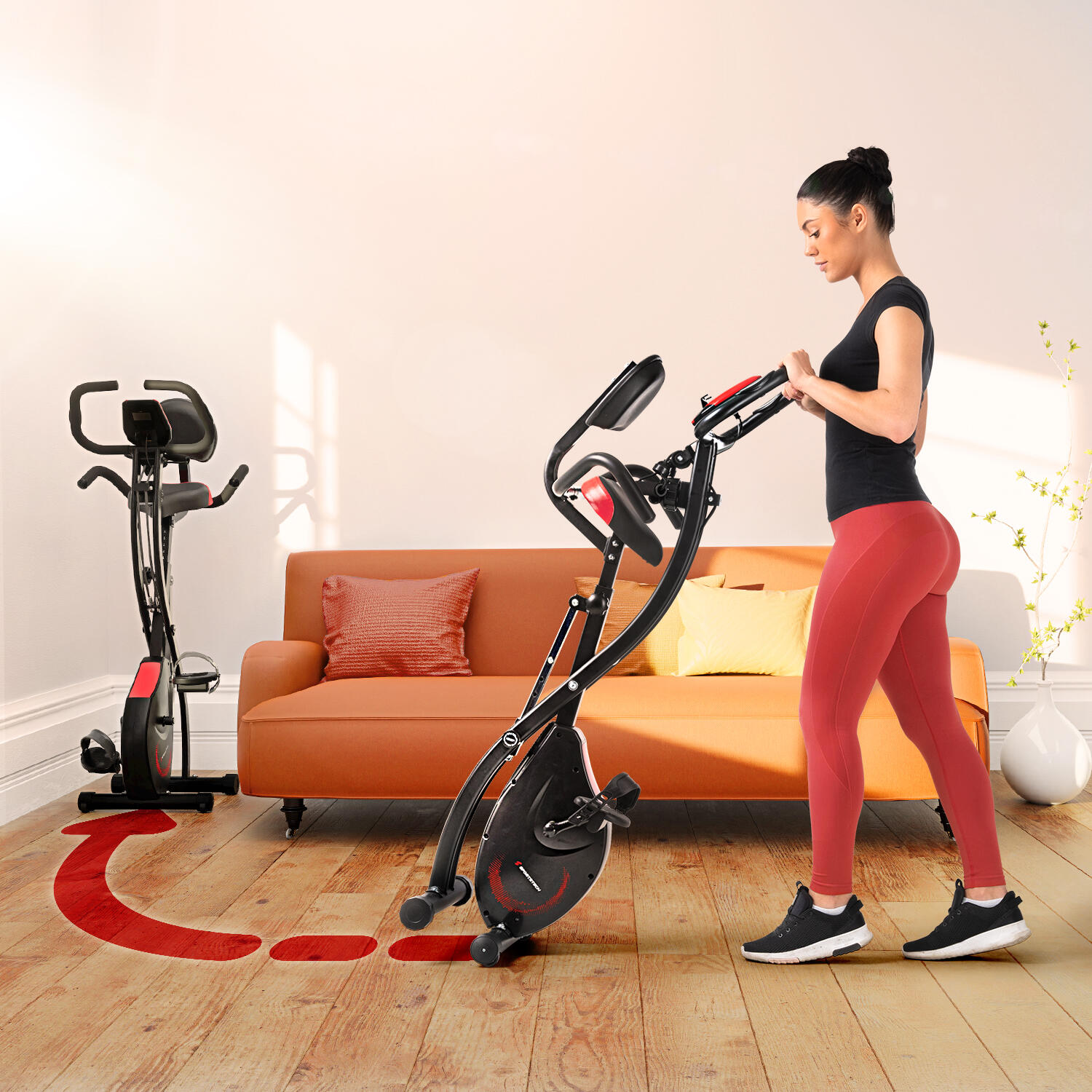 Sportstech Heimtrainer X150 | 2in1 Liegerad | Klappdesign 4/8