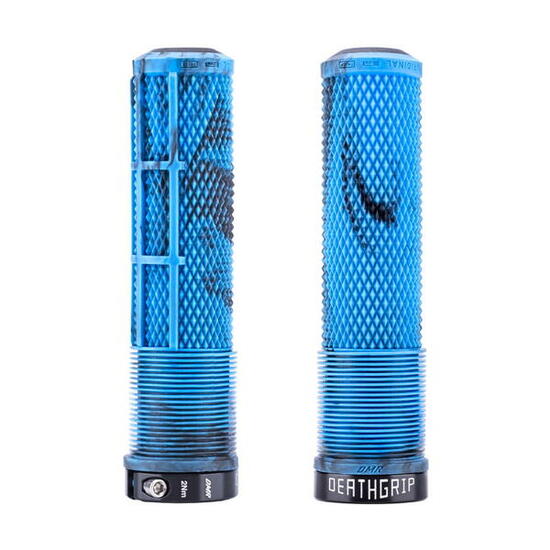Paire de Grips DMR Deathgrip2 Flangeless Grips Marbre Bleu