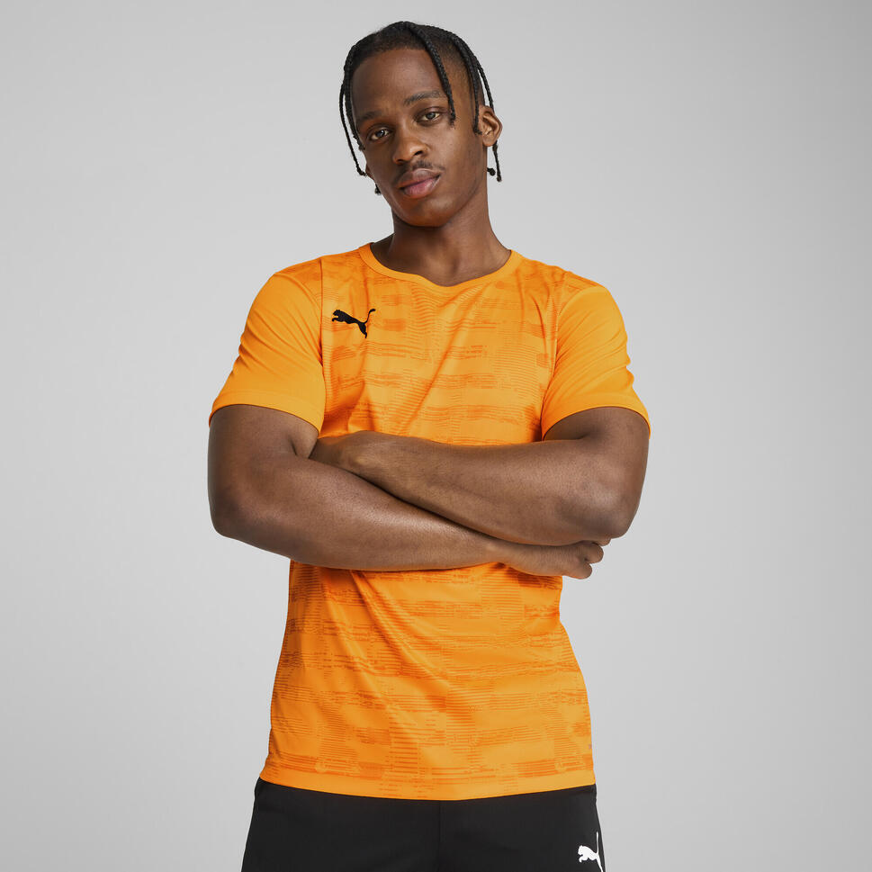Męska koszulka z grafiką individualRISE PUMA Heat Fire Orange