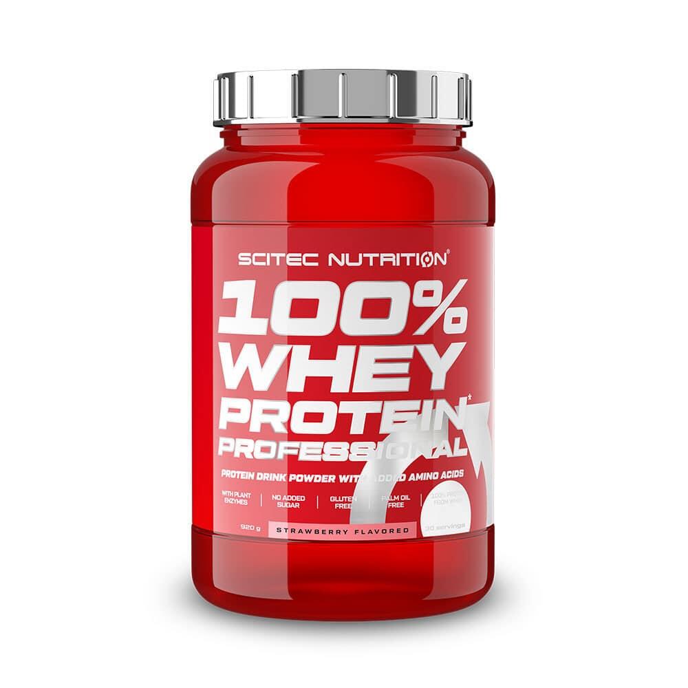 SCITEC NUTRITION Wei-eiwit - 100% Whey Professional (920gr) - Aardbei