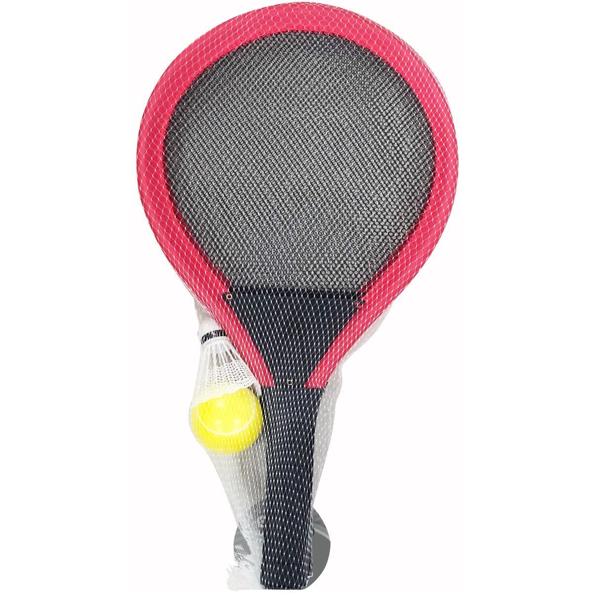 Raquette De Badminton Enfant – Set De 2 Raquettes + Volant + Balle Caoutchouc, ABS, Pour Intérieur/extérieur, Dès 3 Ans