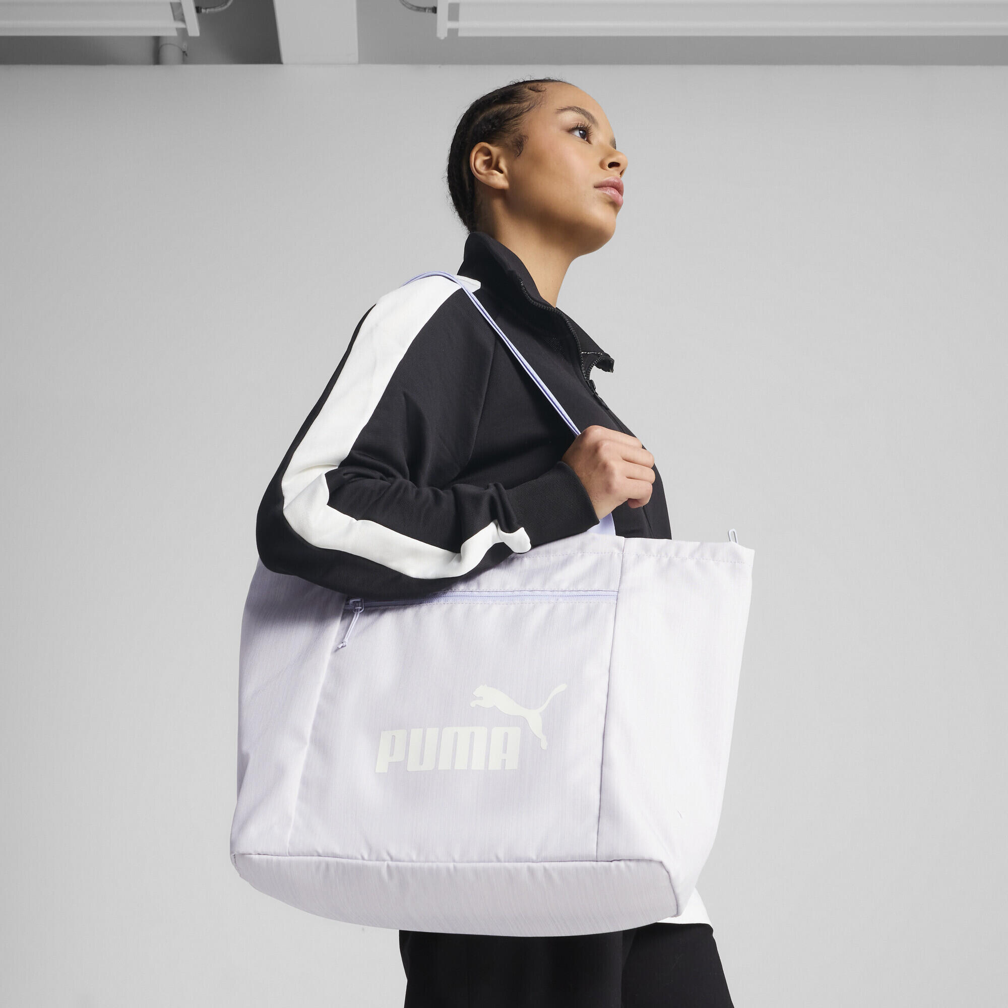 Mala De Ombro Caminhada Mulher Zíper Logo Prominente Base Shopper PUMA 3/5