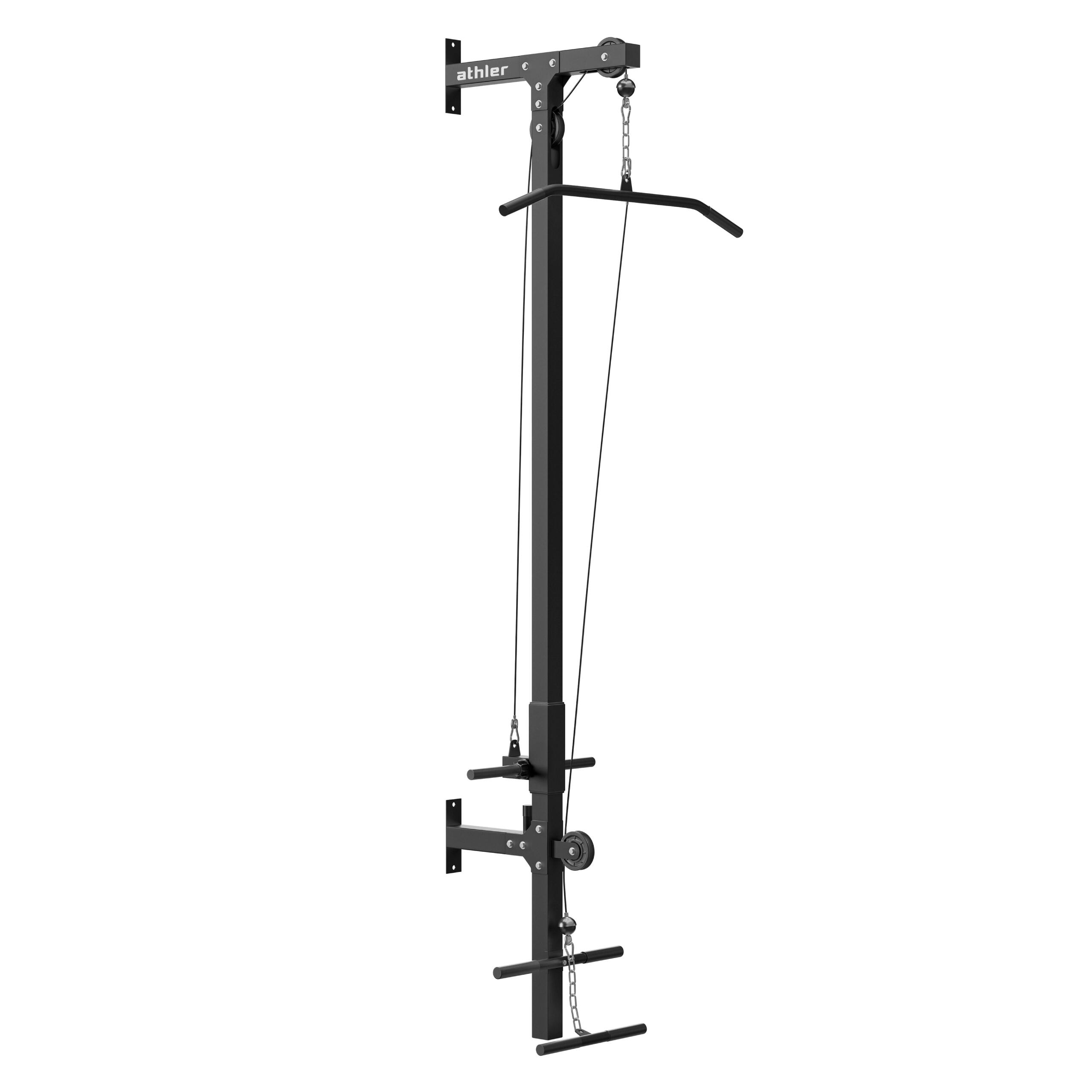 ATHLER Latzugturm Kabelzug wandhängend Agile 50 Athler Schwarz Belastung bis zu 160kg