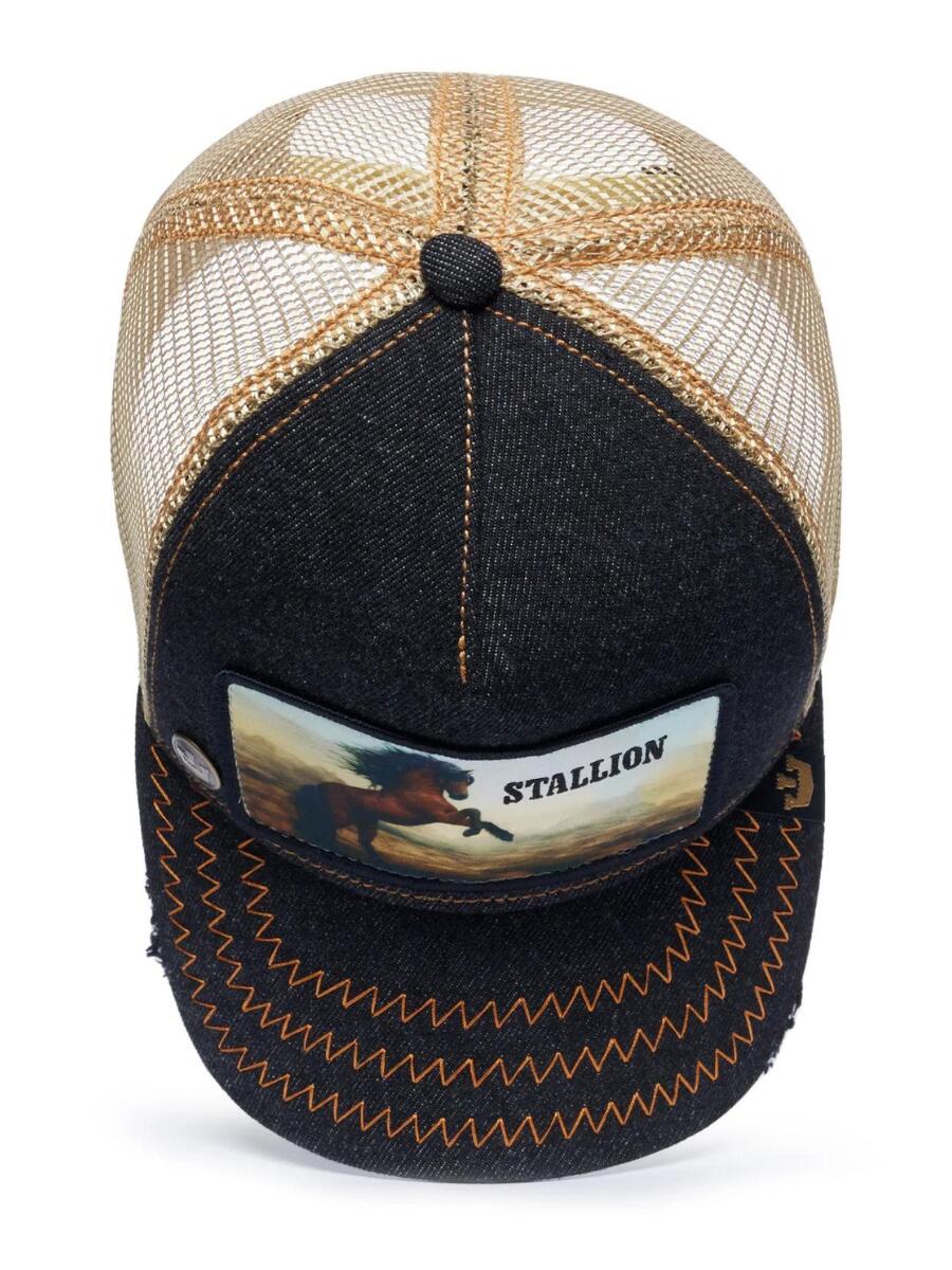 Goorin Bros Stallion (paard) pet - donkerblauw denim / beige 4/4
