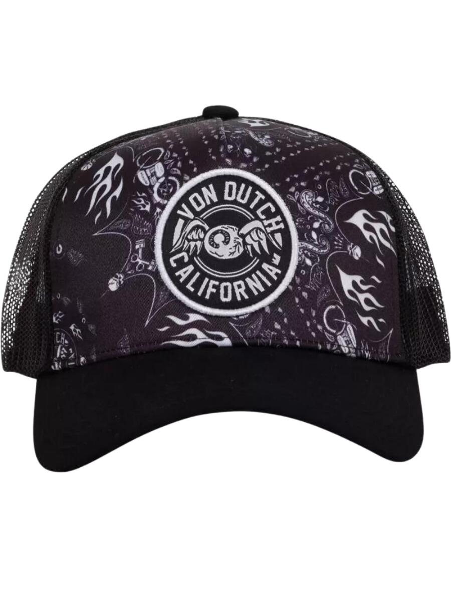 Casquette Snapback Trucker Von Dutch - Bandana Noir 2/4