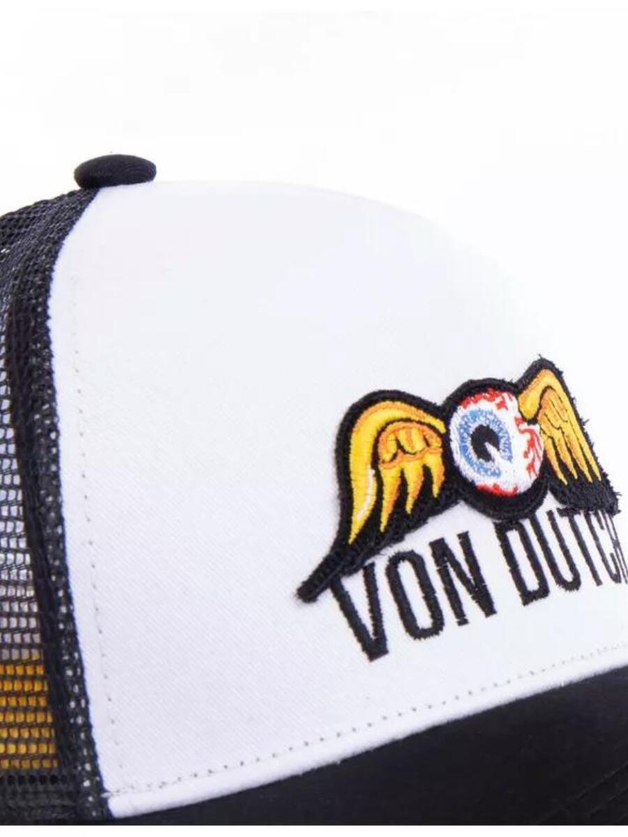 Von Dutch Flying Eye Patch Trucker Cap - Wit/Zwart/Geel 3/5