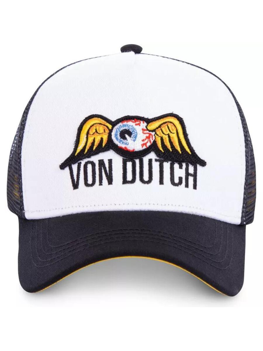 Von Dutch Flying Eye Patch Trucker Cap - Wit/Zwart/Geel 2/5