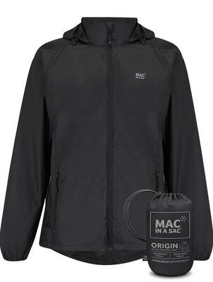 Mac in a sac – regenjas - zwart