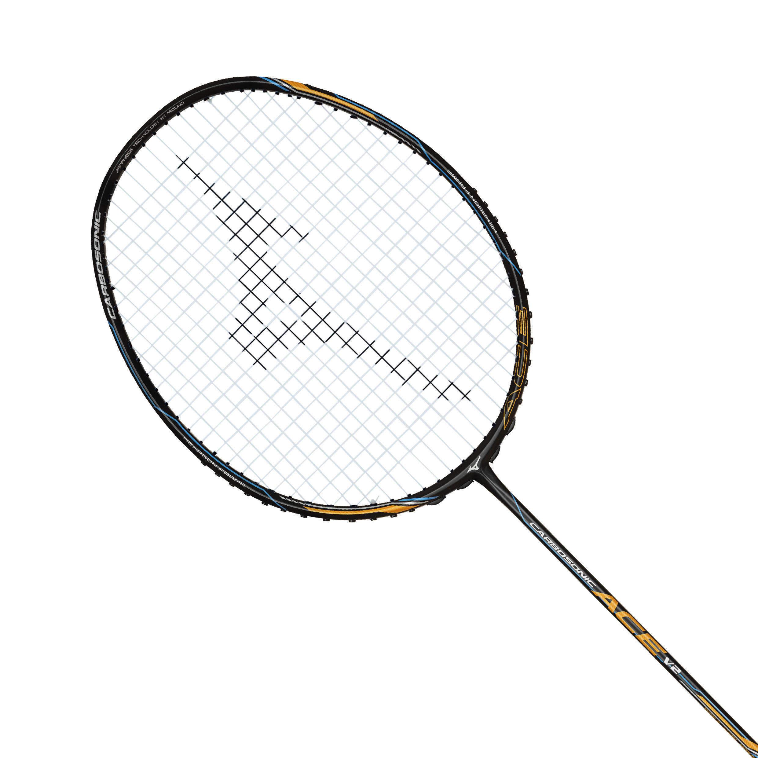 Badminton Racket Carbosonic Ace v2 (Black) (Unstrung)