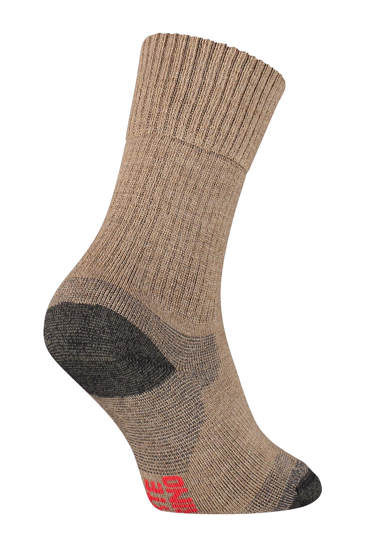 Merino Wollen Outdoor Work Sokken 2-Pack Beige 46/48 3/4