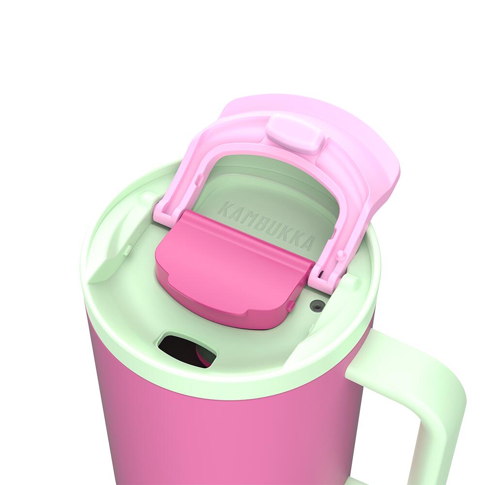 Kubek termiczny ze słomką termos podróżny Kambukka Rio 950ml - Bubblegum Mint 3/7