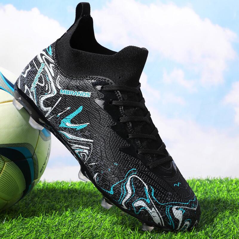 Ghete de fotbal MBrands, 8.3 cu glezna crampoane, culoare negru 43