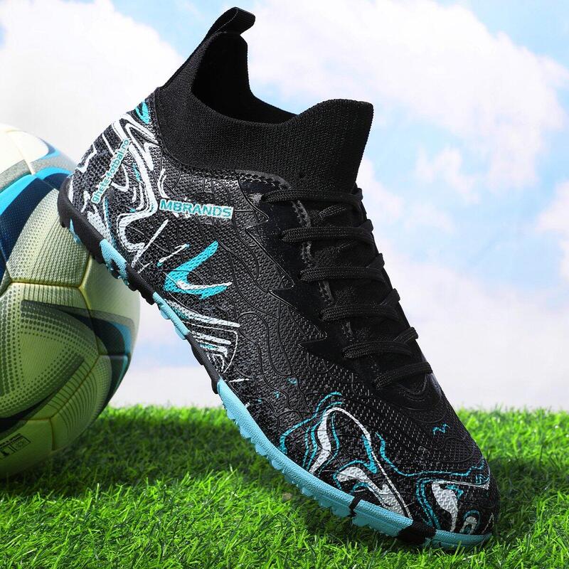 Ghete de fotbal MBrands, 8.3 cu glezna pentru teren sintetic, culoare negru 40