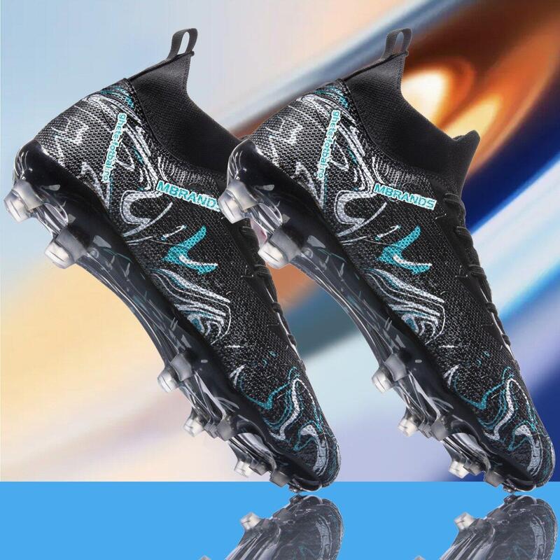 Ghete de fotbal MBrands, 8.3 cu glezna crampoane, culoare negru 43