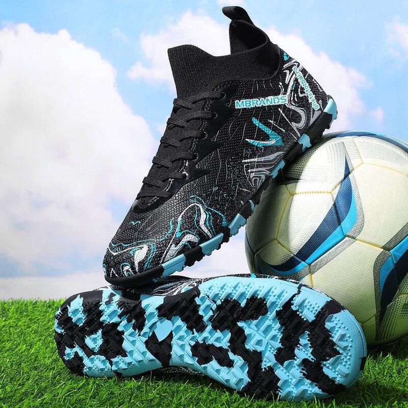Ghete de fotbal MBrands, 8.3 cu glezna pentru teren sintetic, culoare negru 40