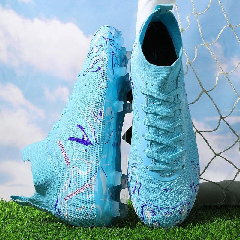Ghete de fotbal MBrands, 8.3 cu glezna crampoane, culoare turcoaz 43