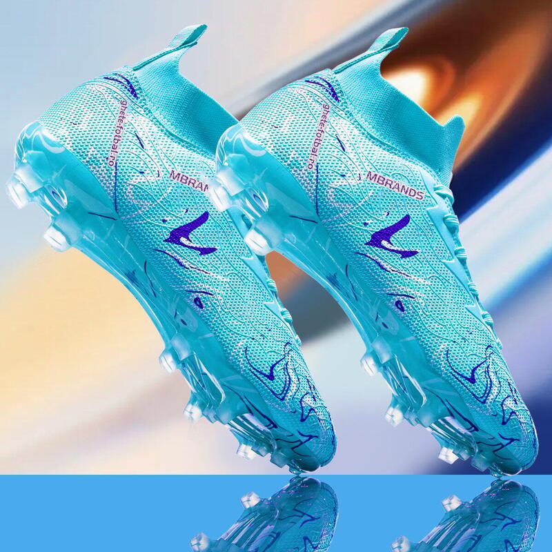 Ghete de fotbal MBrands, 8.3 cu glezna crampoane, culoare turcoaz 43
