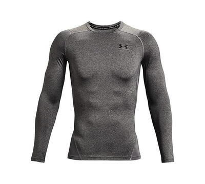 Blouse under armour heatgear compression longsleeve, grijs, mannen