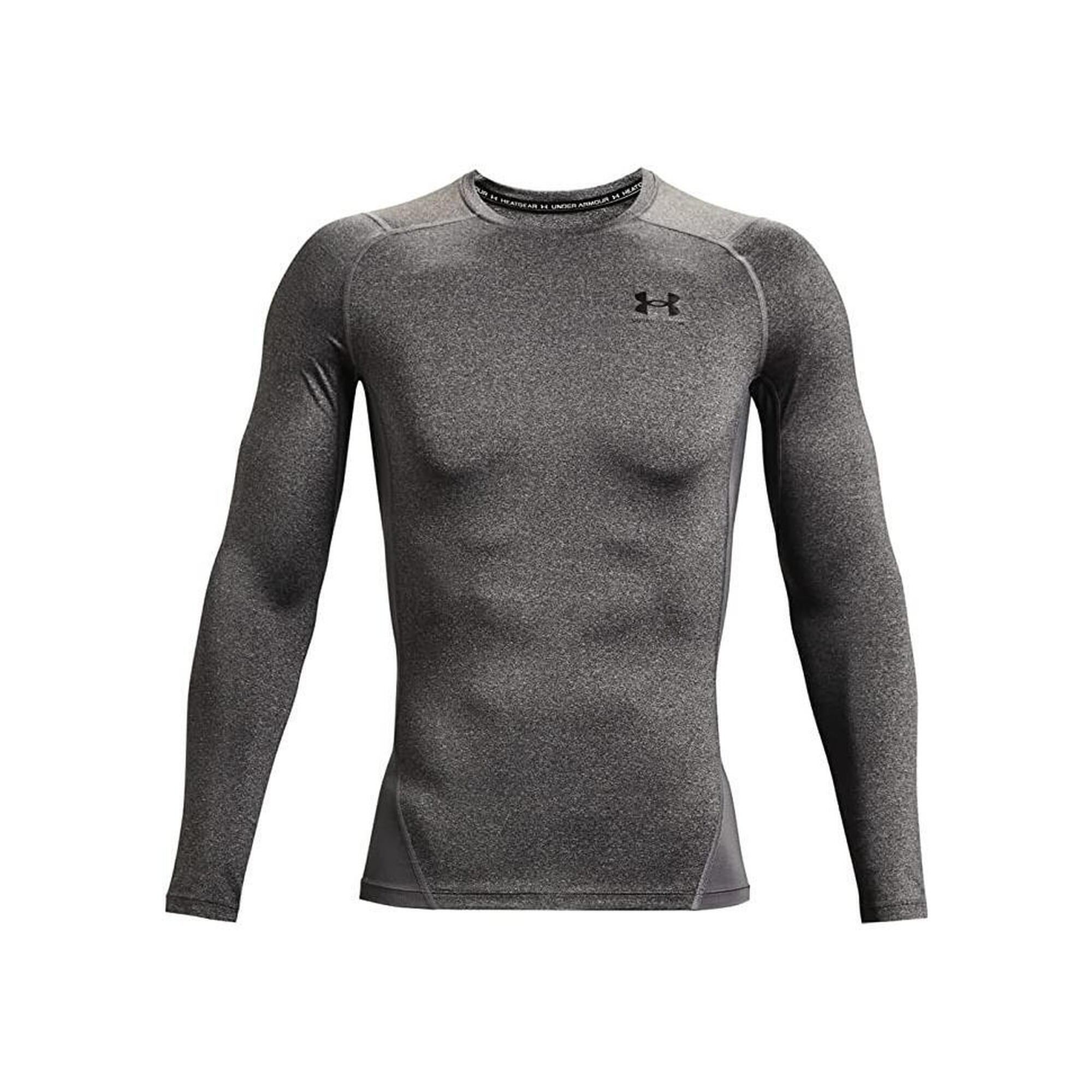 Under Armour - Chemisier Under Armour Heatgear Compression Longsleeve, Gris, Hommes - T-shirt Manches Courtes - Gris|noir - S - Decathlon