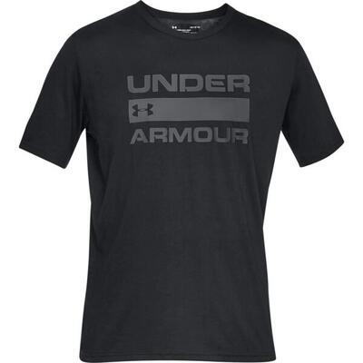 T-shirt under armour team issue wordmark ss. zwart. mannen