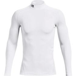 Maillot de compression à manches longues Under Armour ColdGear Mock Blanc