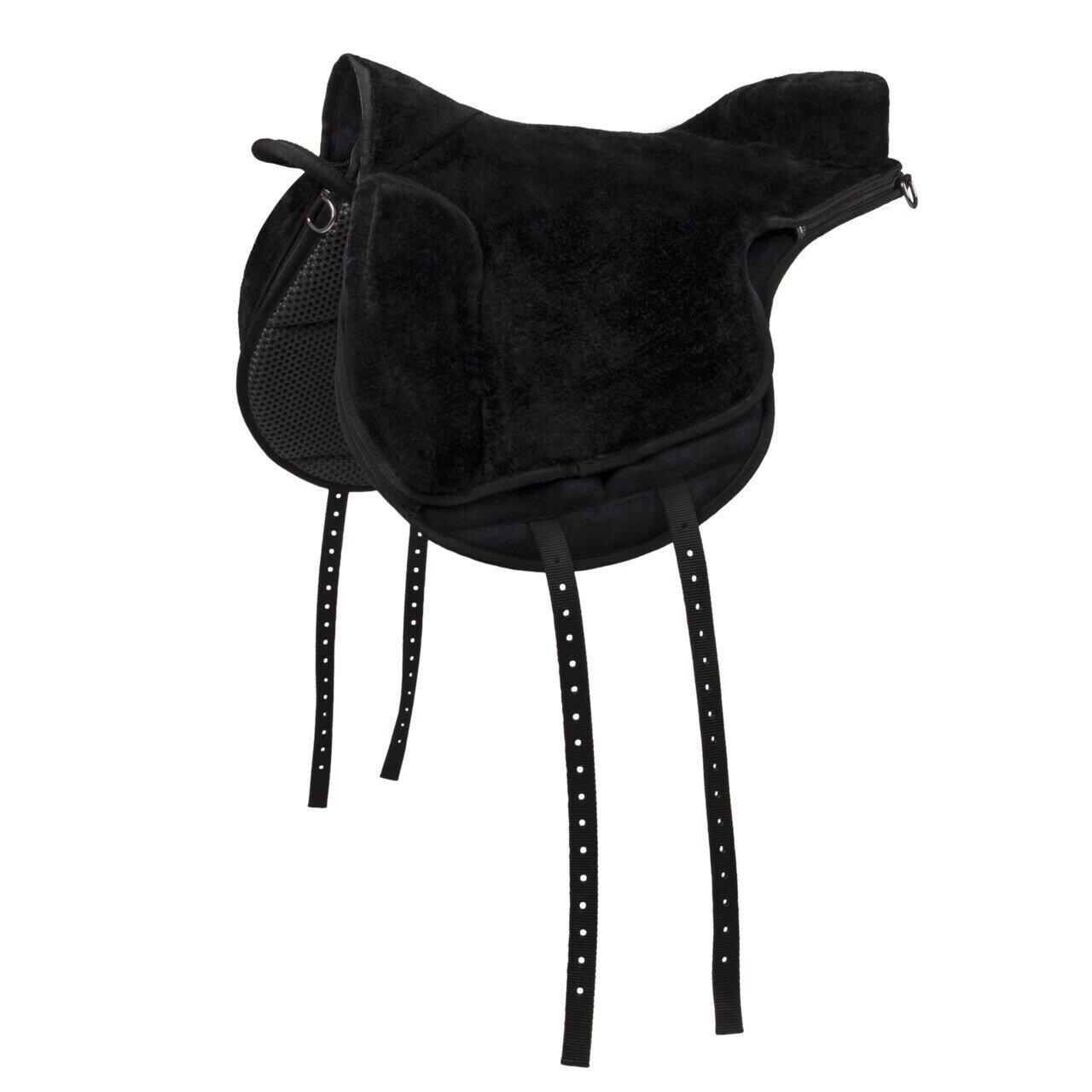 QHP QHP Bareback Pad - Super Soft  - Zwart (Shet)